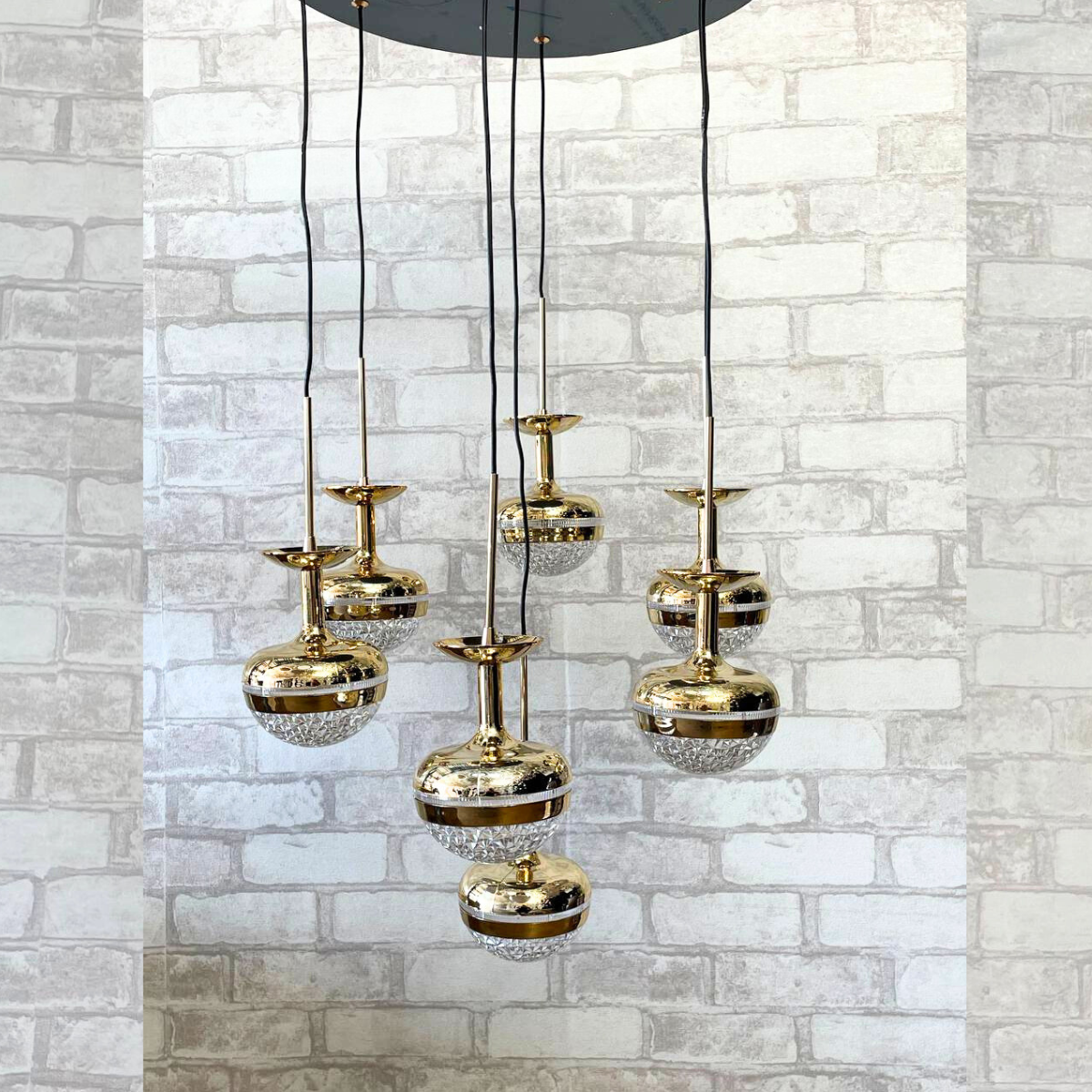 Підвісна Led люстра Linisoln 70W до 16 м² колір Золотистий 8226/7 G, фото 1