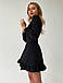 Молодіжне стильне коротке плаття на запах, чорне, фото 3