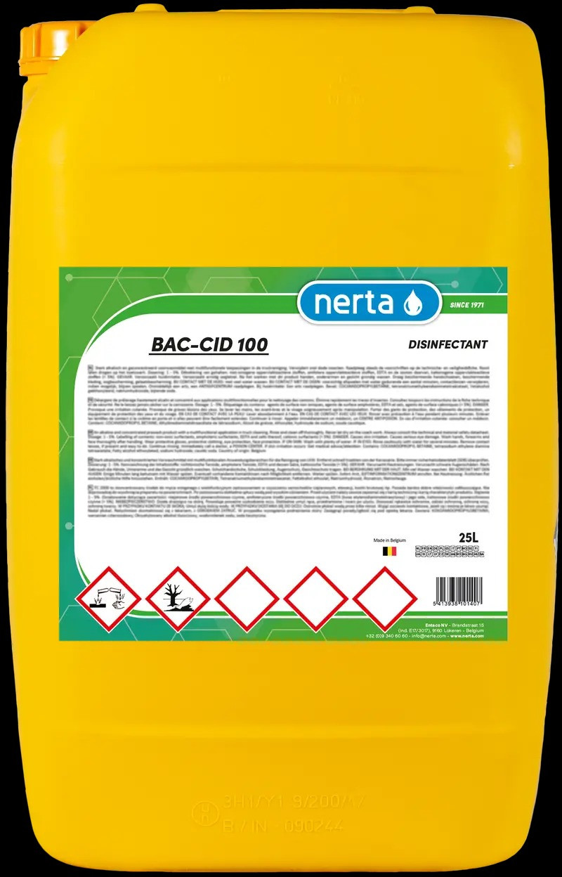 Засіб для дезінфекції складів, приміщень Nerta BAC-CID 100 25л