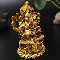 Статуэтка Ганеша. Фигурка для интерьера Ganesha 4x4x7 см. Декор статуя слоноголовый бог удачи и