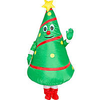 Надувний костюм Різдвяна ялинка RESTEQ дорослий 150-190 см. Ялинка косплей. Новорічна ялинка костюм. Christmas Tree надувний
