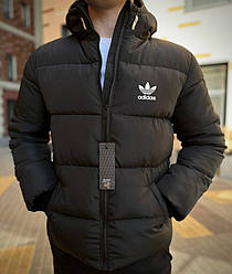 Чоловіча зимова куртка Adidas Зимовий чоловічий пуховик Адідас чорна