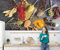 Яскраві фотошпалери для кухні Спеції від виробника. Преміум якість та простий монтаж!