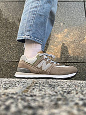 Чоловічі кросівки New Balance 574 Stone Island Grey (с мехом) ALL13931, фото 4