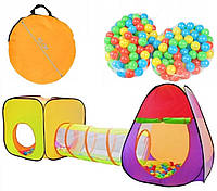 Детская Большая садовая палатка-туннель + 100 шаров House Iglo (00002880)