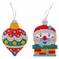 Набір для творчості 1Вересня Ялинкові Прикраси алмазна мозаїка 2шт/уп (954530), фото 2