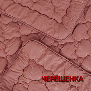 Зимова двоспальна ковдра 175х210 см стьобана мікрофібра / холофайбер темне однотонне, фото 3