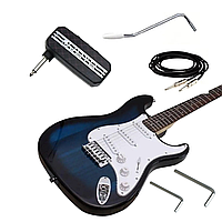 Набір електрогітара J8 ST HMG 101 (Blue) + Міні-підсилювач для гри в навушниках Joyo JA-03 Lead