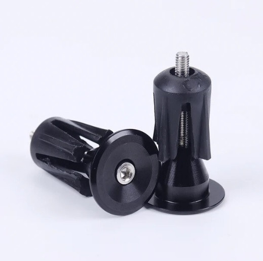 Заглушки руля, алюм, чорні к-кт