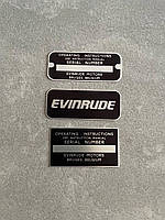 Шильд, табличка, бирка лодочный мотор Evinrude