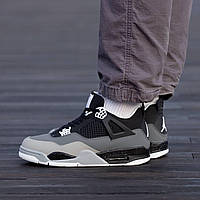 Зимняя мужская обувь Nike Air Jordan Retro 4. Теплые кроссы для мужчин Найк Аир Джордан 4 С МЕХОМ.