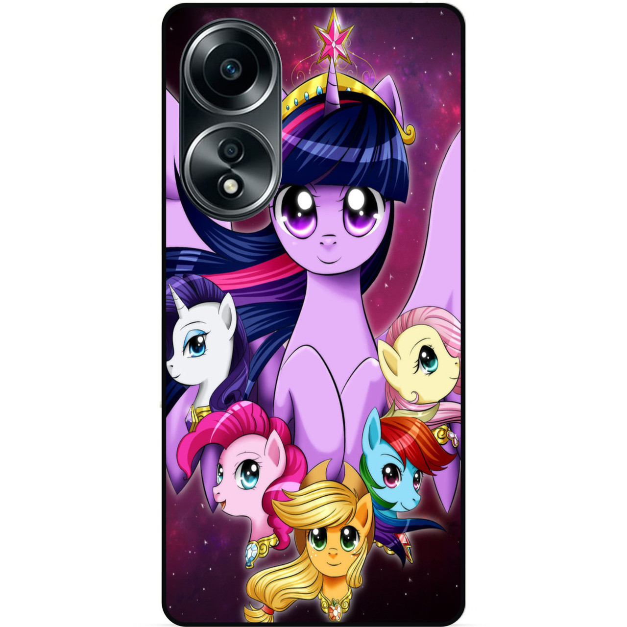 Силіконовий бампер чохол для Oppo A58 з малюнком Поні my little pony