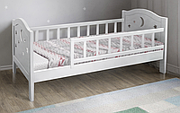 Ліжко дитяче Тоскана білий с захисним бортиком ТМ Мікс Меблі