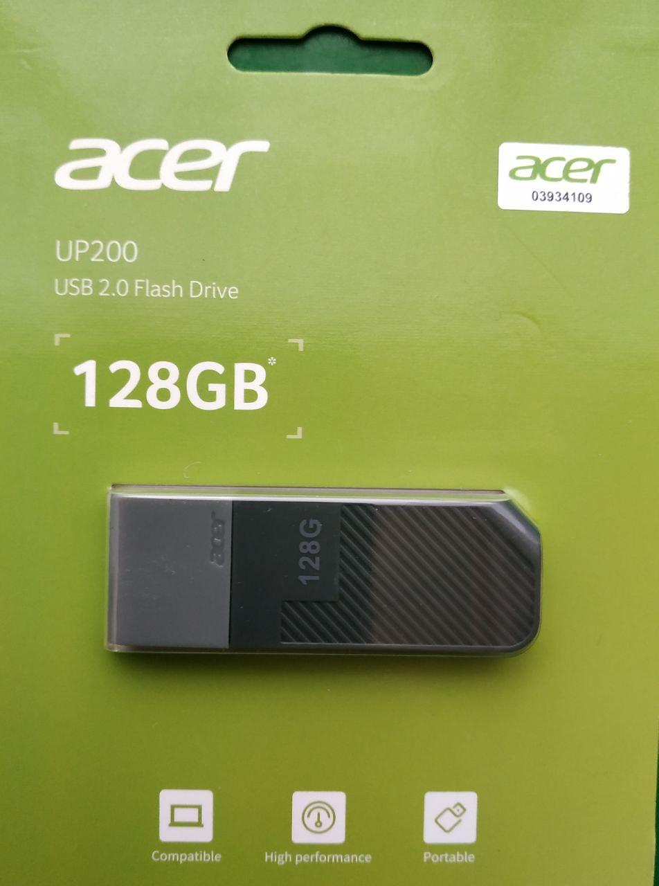 USB флешнакопичувач Acer 128 GB UP200 Black USB 2.0 (BL.9BWWA.512)