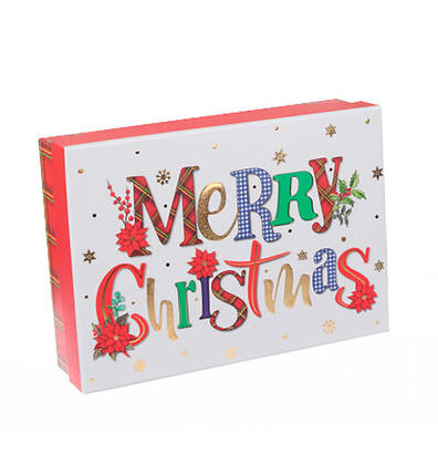Новорічна подарункова коробка "Merry Christmas", 32,5*23,5*8,5 см, фото 1