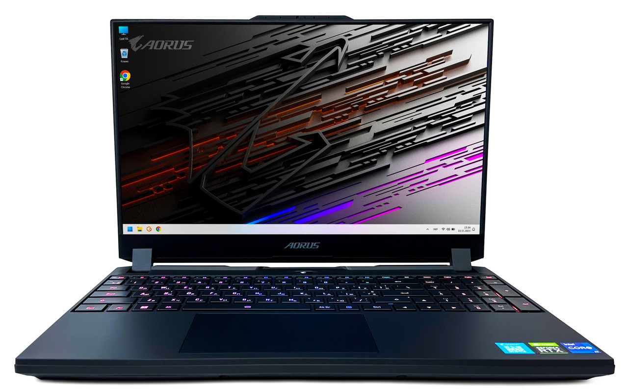 Ноутбук Gigabyte Aorus 15 XE5: Core i7-12700H / DDR5 16 ГБ / GeForce RTX 3070 Ti, 8 ГБ / SSD 1 ТБ / 15.6" QHD
