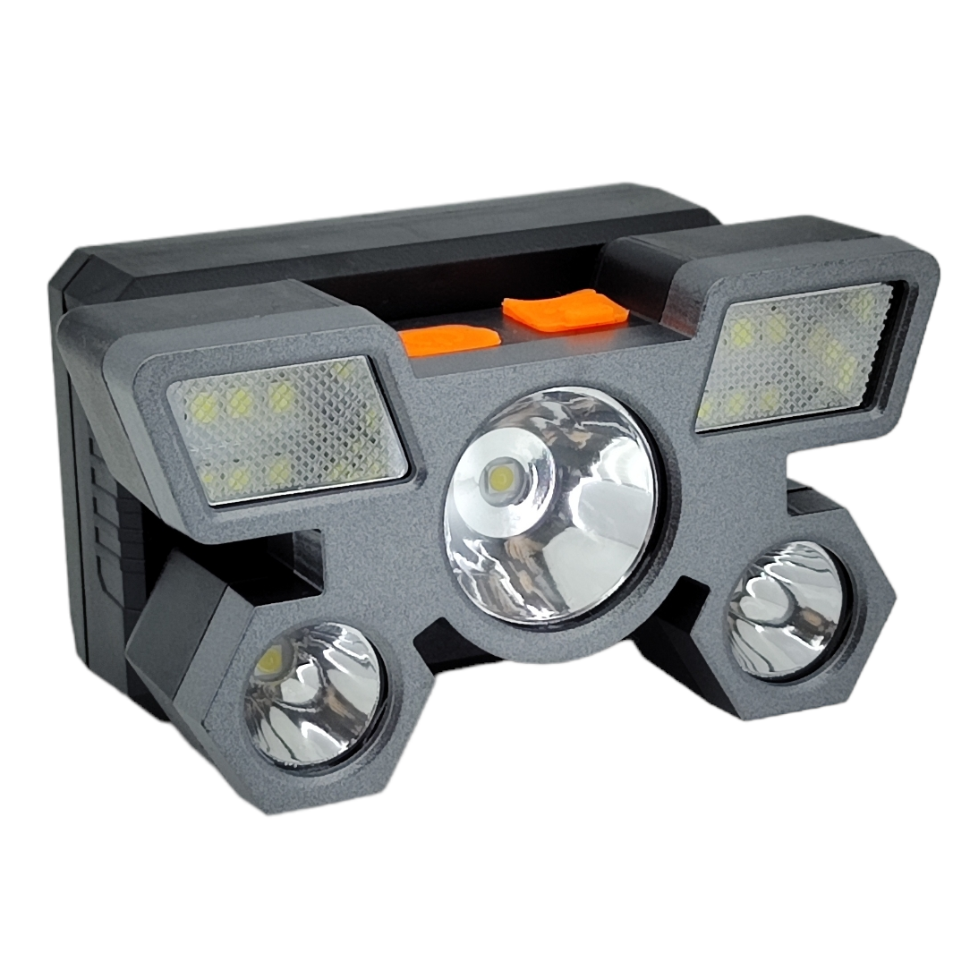 Налобний ліхтарик Voltronic MJ 2022,3 led 3W, 2 Led Cob, 4 режими, корпус-пластик, водостійкий, ip44, живлення