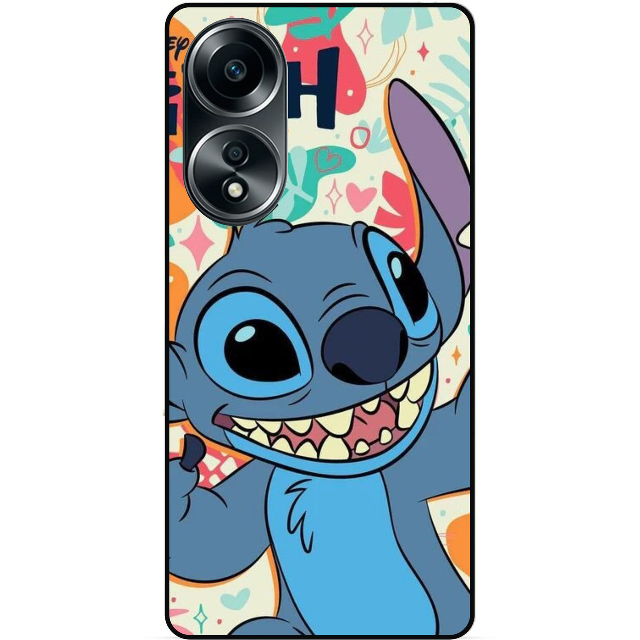 Силіконовий бампер чохол для Oppo A58 з малюнком Stitch Стіч