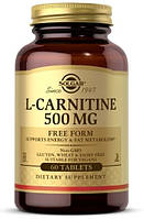 L-карнитин Solgar, L-Carnitine, 500 мг, 60 таблеток