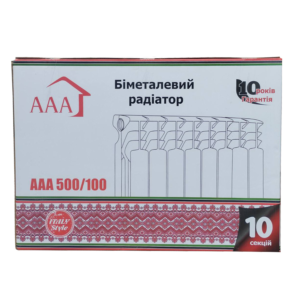 Біметалічний радіатор AAA Standart 500*96 (15 кг)