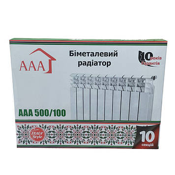 Біметалічний радіатор AAA Uno 500*96 (13 кг)