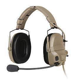 Навушники активні Ops-Core AMP Standard Communication Headset Single Fixed Downlead U174, Tan 499