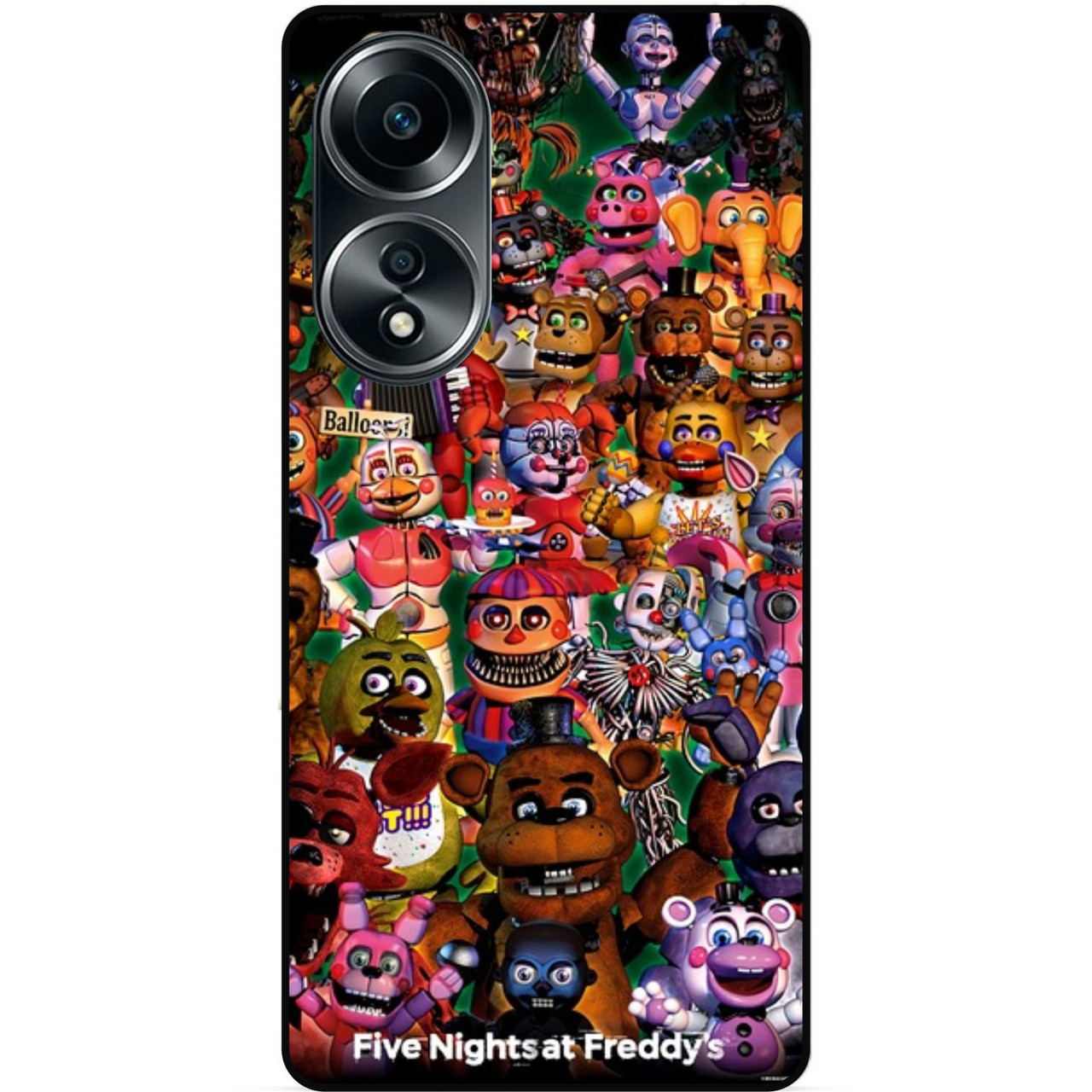 Силіконовий бампер чохол для Oppo A58 з малюнком Аніматроніки Freddy Фредді