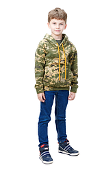 Худі дитяча флісова ARMY KIDS камуфляж Піксель