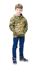 Худі дитяча флісова ARMY KIDS камуфляж Піксель, фото 3