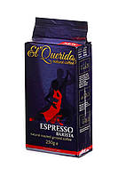Кава мелена El Querido Espresso Barista 250 г. Кава арабіка, робуста. Суміш з високоякісних сортів арабіки і робусти