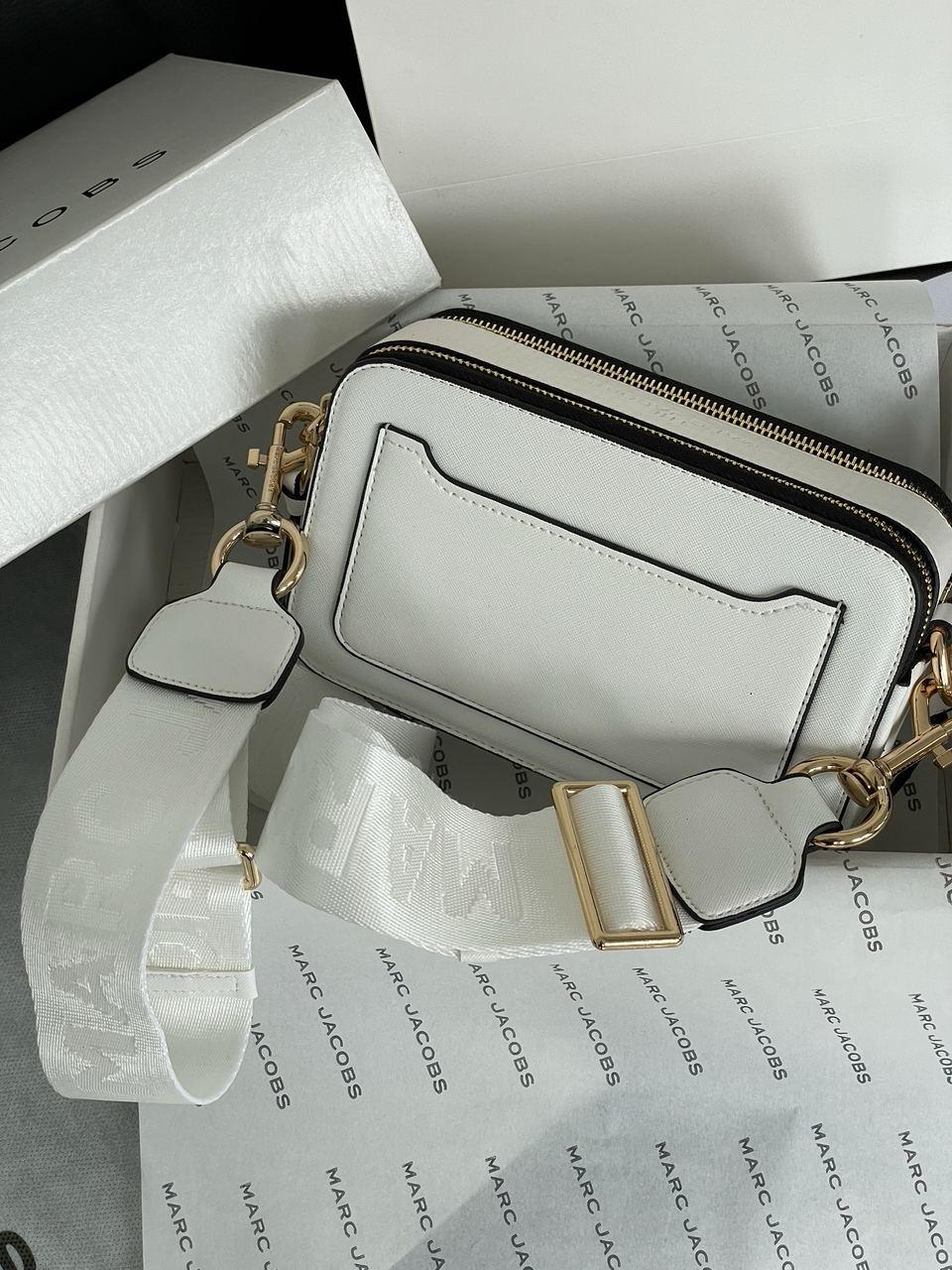 Женская стильная сумка Марк Джейкобс белая Marc Jacobs The Snapshot White/Gold - фото 5 - id-p2014177987