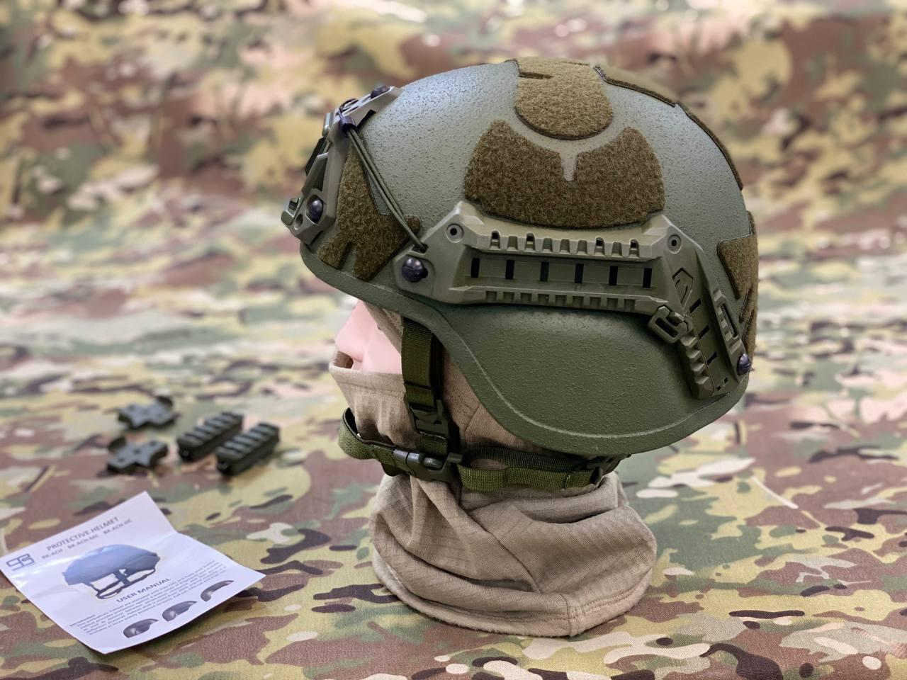 Кевларовый военный тактический шлем НАТО Sestan Busch BK-ACH helmet 3A класса защиты каска армейская - фото 5 - id-p2014182977