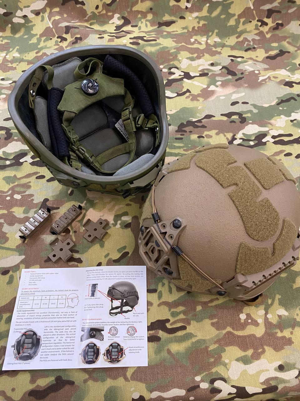 Кевларовый военный тактический шлем НАТО Sestan Busch BK-ACH helmet 3A класса защиты каска армейская - фото 6 - id-p2014182977