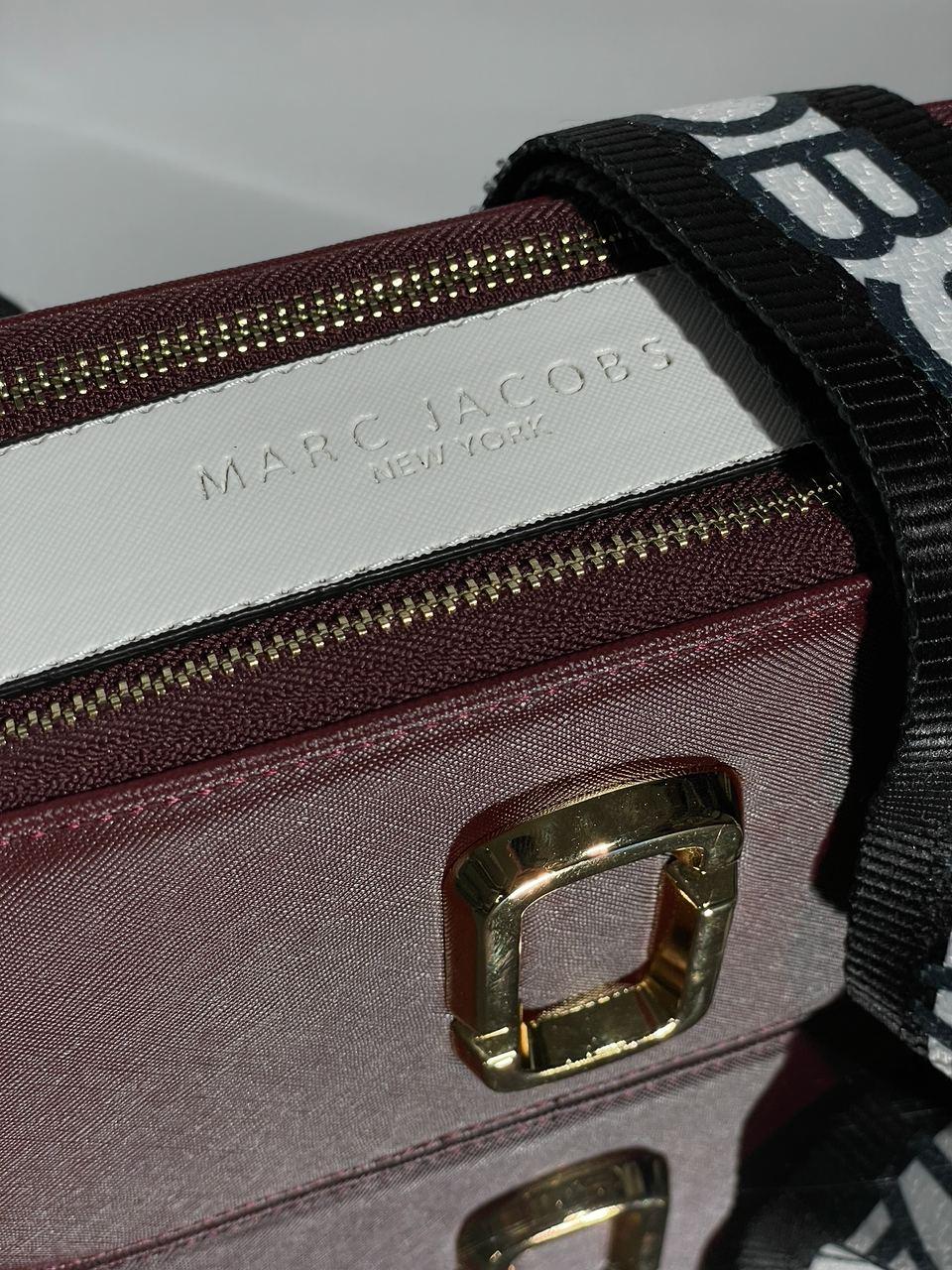 Женская стильная сумка Марк Джейкобс бордовая Marc Jacobs The Snapshot Burgundy - фото 5 - id-p2014177994