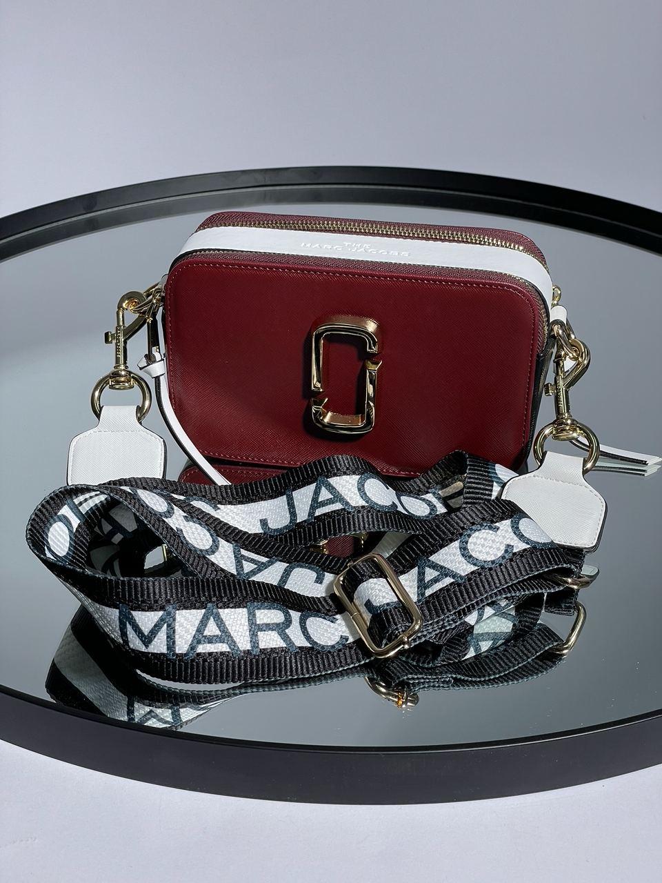 Женская стильная сумка Марк Джейкобс бордовая Marc Jacobs The Snapshot Burgundy - фото 9 - id-p2014177994