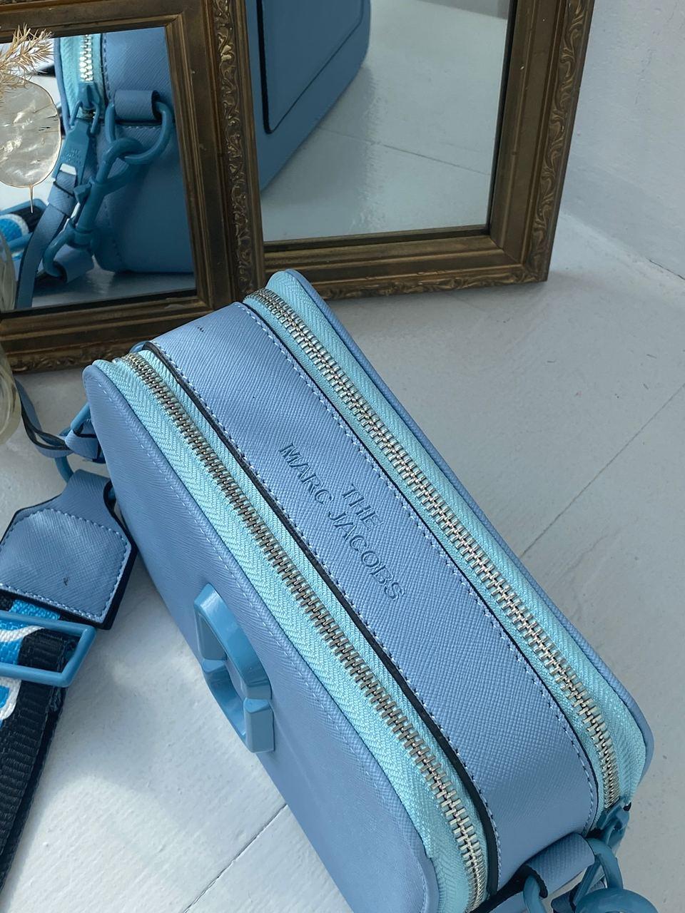 Женская стильная сумка Марк Джейкобс синяя Marc Jacobs The Snapshot Blue - фото 10 - id-p2014177998