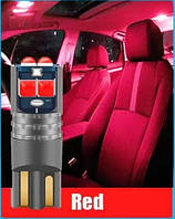 Красная T10 W5Wс обманкой LED 6-SMD автолампа светодиодная безцокольная