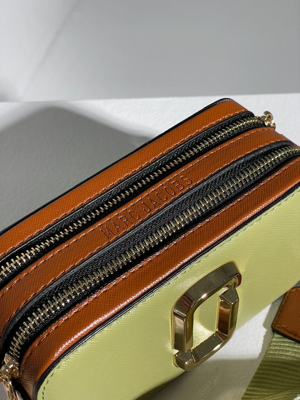 Женская стильная сумка Марк Джейкобс зеленая Marc Jacobs Small Camera Bag Green/Brown - фото 5 - id-p2014178015