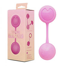 Рожеві вагінальні кульки з вібрацією на силіконовому шнурку Vibrating Bell Balls