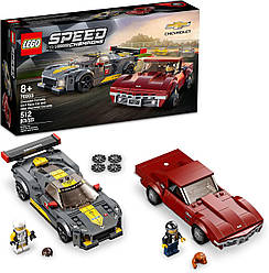 Конструктор Лего Чемпіони швидкості Шевролет Lego Speed Champions Chevrolet Corvette C8.R and 1969 76903