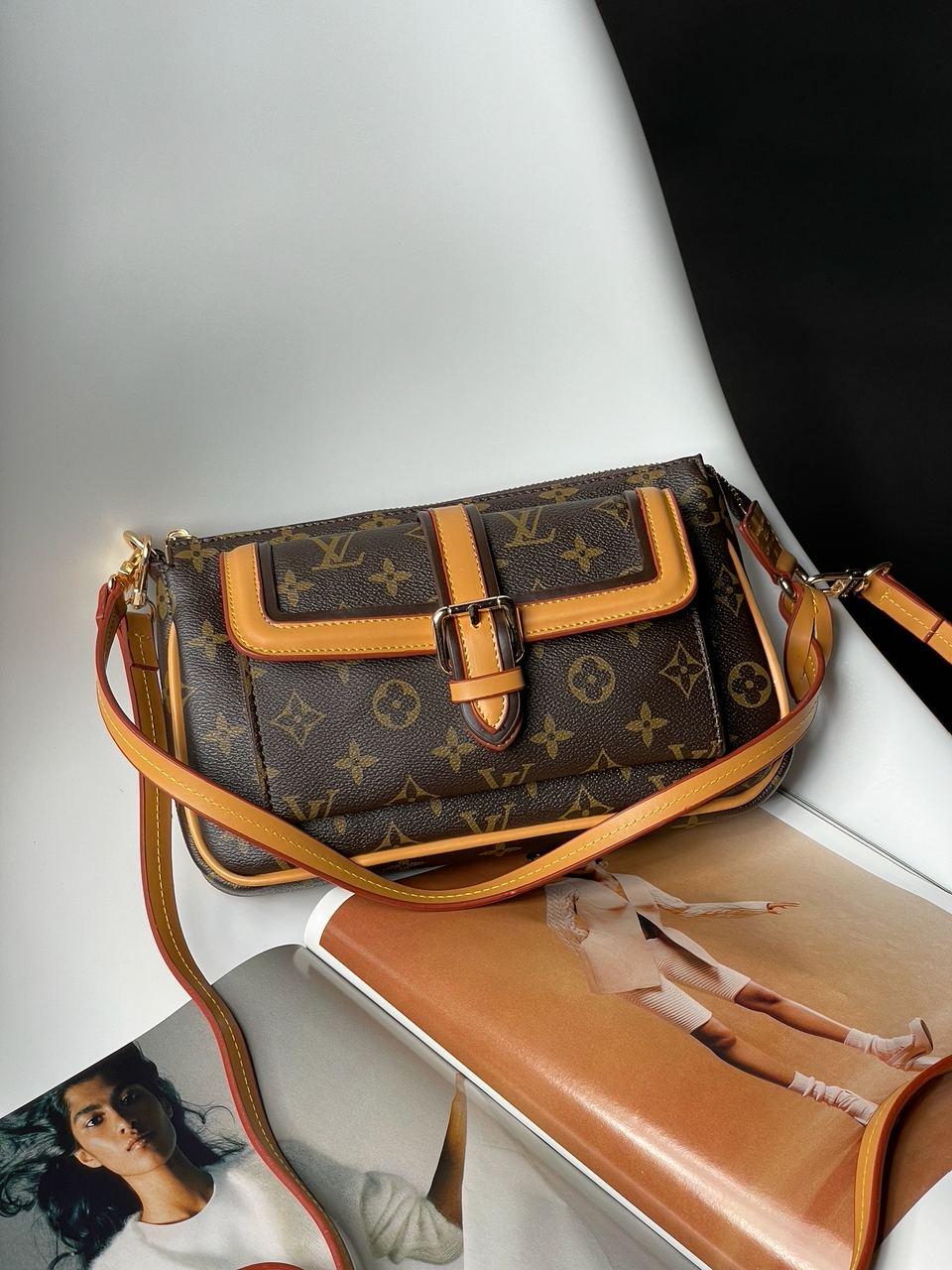 Женская стильная сумка Луи Виттон коричневая Louis Vuitton Diane Brown/Camel - фото 5 - id-p2014178025