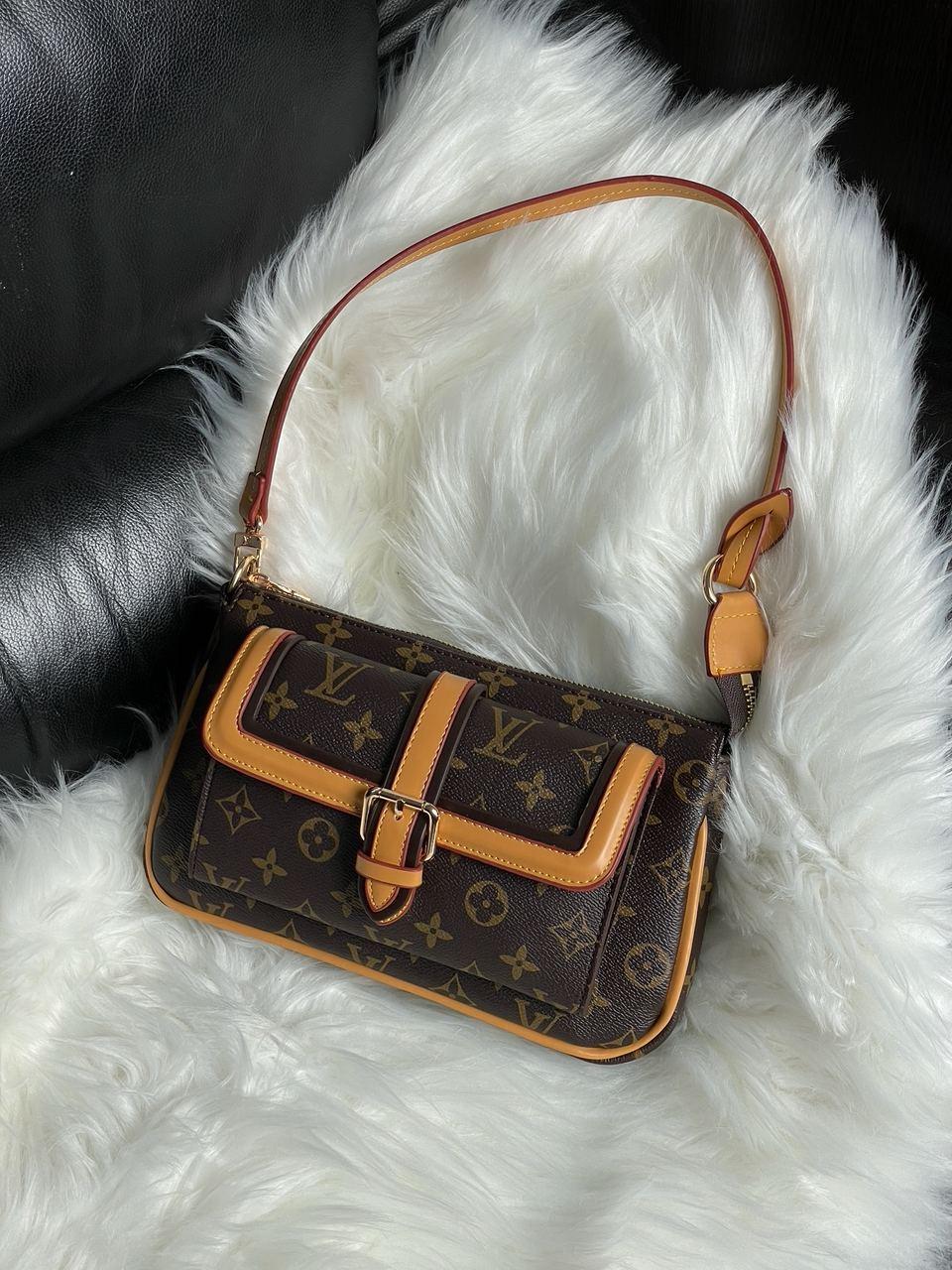 Женская стильная сумка Луи Виттон коричневая Louis Vuitton Diane Brown/Camel - фото 8 - id-p2014178025