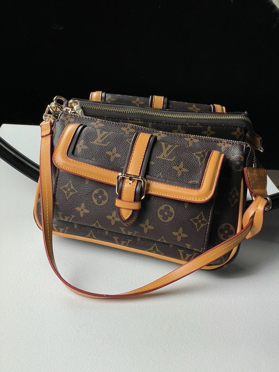 Женская стильная сумка Луи Виттон коричневая Louis Vuitton Diane Brown/Camel - фото 9 - id-p2014178025