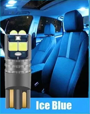 Блакитний Ice Blue T10 W5W обманка LED 6 SMD Автолампа світлодіодна безцокольна