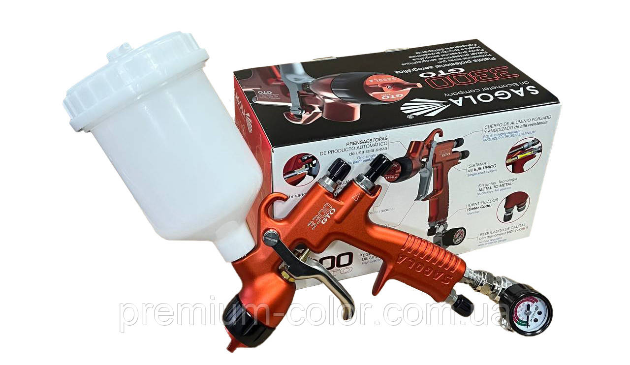 Фарбопульт Sagola 3300 GTO CAR + манометр, фото 1