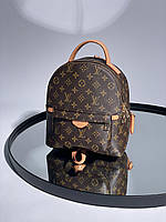 Рюкзак Женский стильный Луи Виттон коричневый Louis Vuitton Palm Springs Backpack Brown Camel