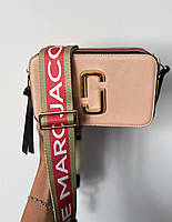 Женская стильная сумка Марк Джейкобс бежевая Marc Jacobs Beige LOGO