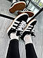 Жіночі кросівки Adidas Campus 00S Core Black (чорні з білим) молодіжні повсякденні кеди AS031, фото 8