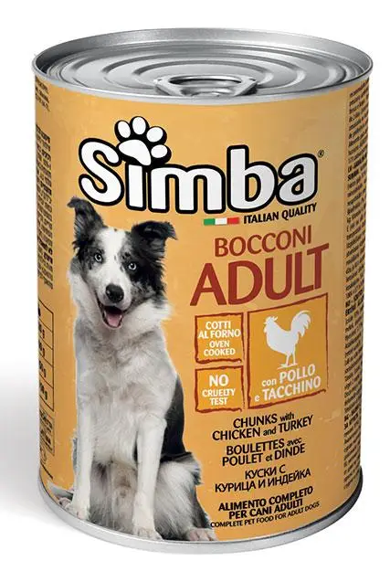 SIMBA DOG WET Chicken and Turkey, консерви для собак з куркою та індичкою - 1.230 кг