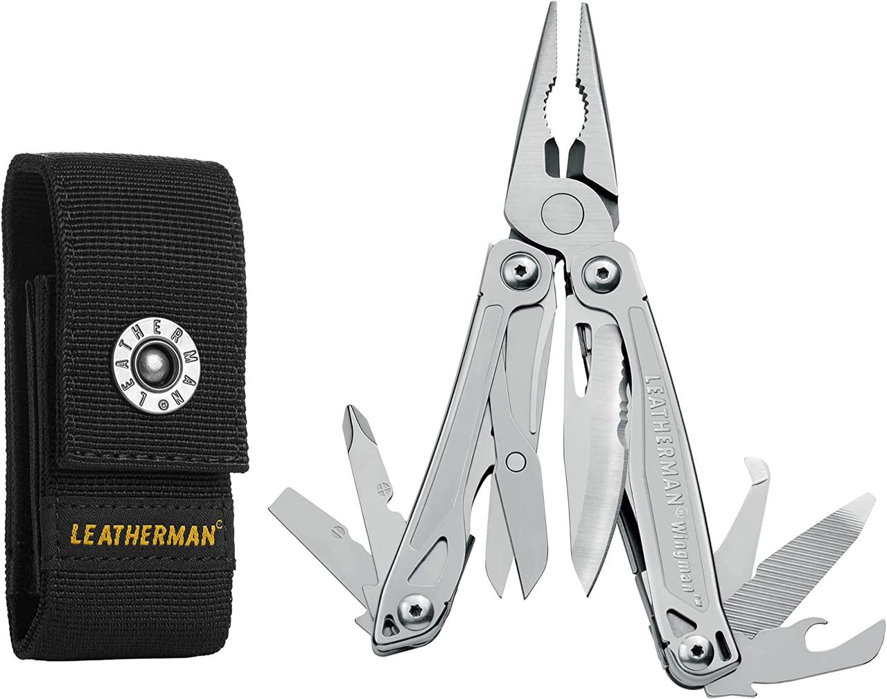 Мультитул Leatherman Wingman з комбінованим ножем та чохлом, нержавіюча сталь